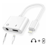 Adaptador Lightning 2x1 Para Audífono Y Cargador 