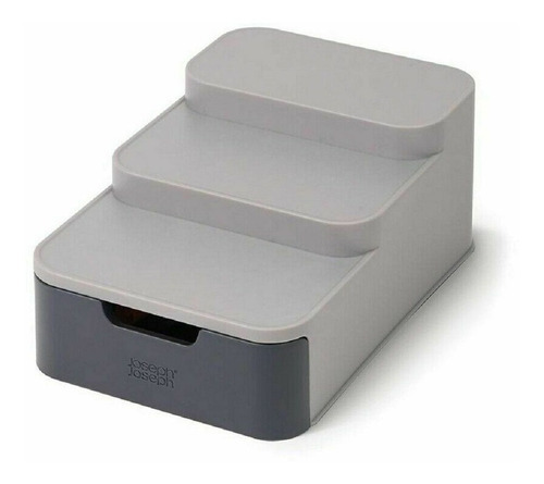 Organizador Alacena 3 Niveles Estantes Compacto Joseph Color Gris Claro