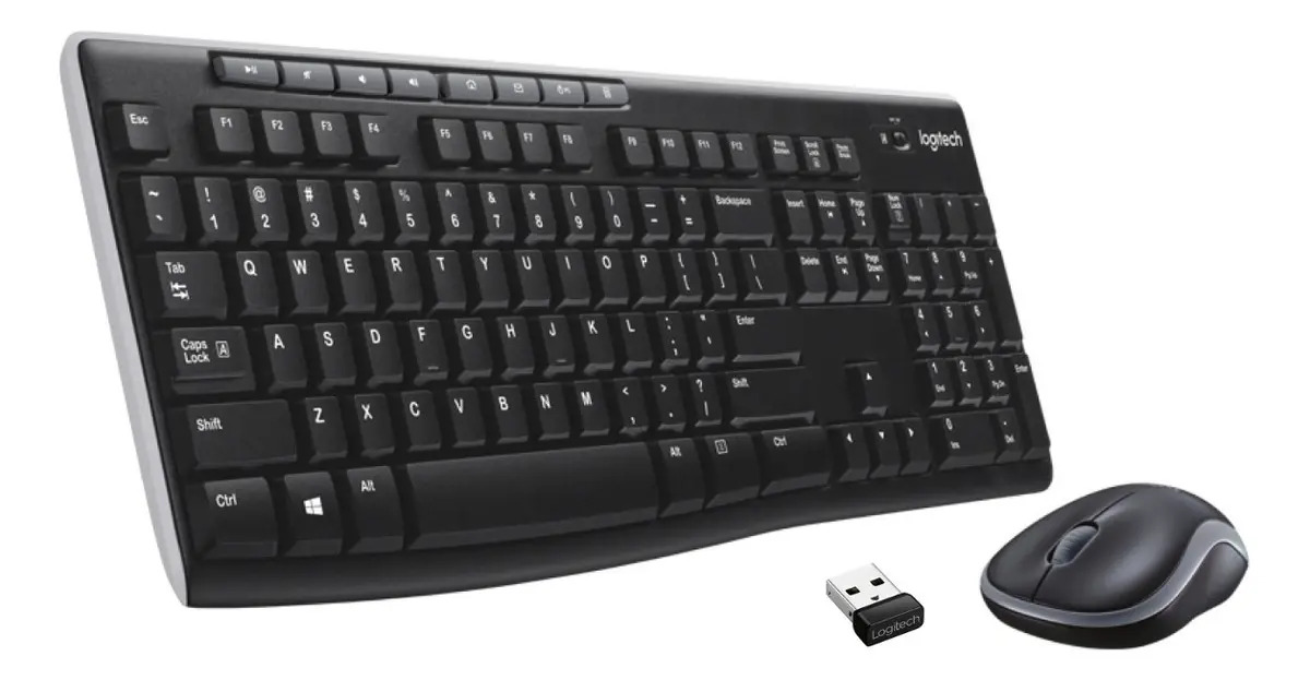 Kit Teclado Y Mouse Inalambrico Logitech MK270 Color Negro