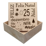 Caixa Para Lembrancinhas Em Mdf Presente Natal 15x15x5