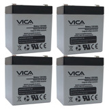 Kit De 4 Baterias De Remplazo Para No Break Vica 12v 5ah 