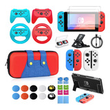 Estuche Kit De 36 Accesorios Funda Para Nintendo Switch  