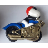 Snoopy En Moto Juguete Plastico