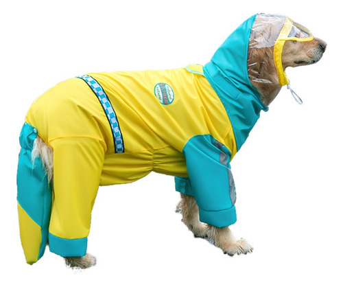 Perro Medio Grande Impermeable Impermeable Ropa Para