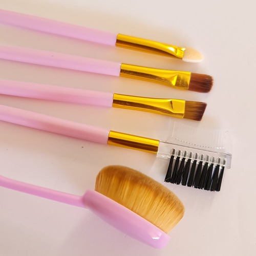 Kit Básico De 5 Pinceles De Maquillaje