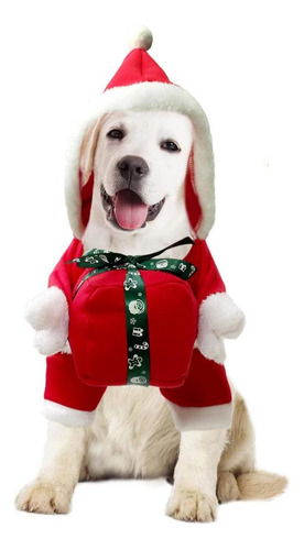 Ropa Para Mascotas Con Regalos,traje De Vestir De Navidad
