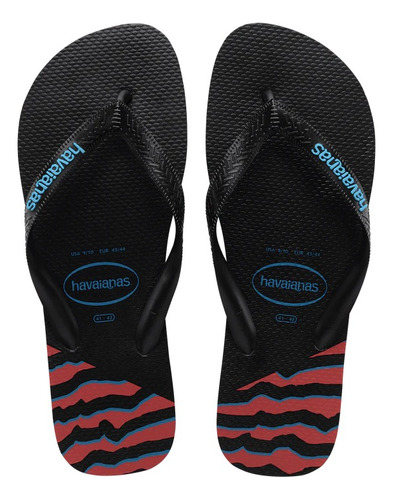 Ojotas Havaianas Hombre Top Splice Negro/negro