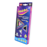 24 Lapices Colores Triangulares Vinci Vividel 4mm