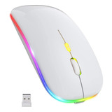 Ratón Inalámbrico Recargable Color Rgb 2,4g Ratón Silencioso