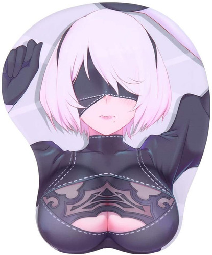 Nier Automata 2b Anime - Alfombrilla De Raton Con Reposamu 