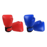 2 Pares De Guantes De Boxeo Transpirables De Malla De Cuero