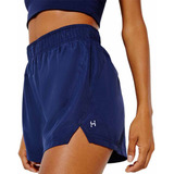 Shorts Hering Esportivo Feminino Com Cós Elástico Azul