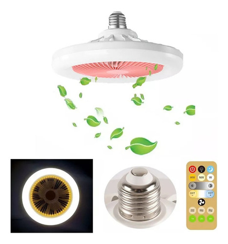 Ventilador Techo 30w Con Luz Integrada Y Mando A Distancia
