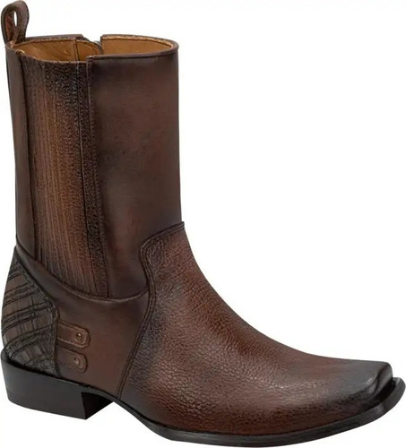 Bota Vaquera Cuadra 1vrs Piel Miel Id 1051369 Cbo