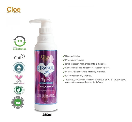 Cloe Crema Modeladora Rizos Rulos Strange Love Capilar Vegan