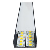 Perfil 4 Metros Sobrepor Largo Alumínio C/ Fitas 240 Leds Luz Preto- Branco-frio 6000k 110v/220v