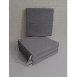  8 Almohadones Silla 40x40x4cm - Con Relleno - Antidesgarro