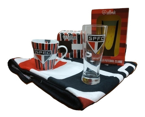 Kit Presente Torcedor Sao Paulo Copo Caneca Toalha  Spfc