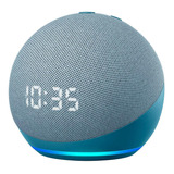 Amazon Echo Dot Echo Dot 4th Gen With Clock Con Asistente Virtual Alexa, Pantalla Integrada Twilight Blue 110v/240v