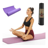 Colchoneta Mat Yoga Pvc 6mm Pilates Alfombra Ejercicio Bolsa