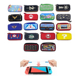 Estuche Nintendo Switch Diseños Nuevos + Vidrio Protector