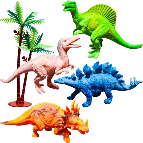 Set Dinosaurios De Goma Grandes Jurassic Juguete Bolsa X 4