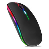 Mouse Gamer S/ Fio Led Rgb Recarregável Wireless Win & Mac 