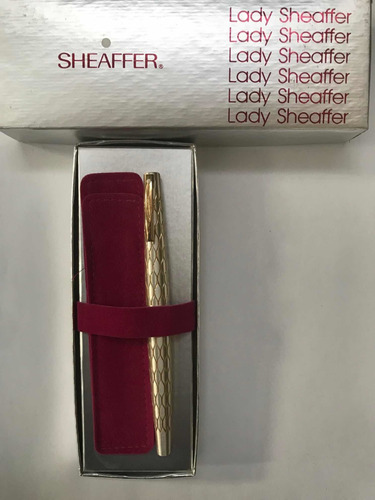 Lady 640 Fishnet De Sheaffer Pluma Fuente Y Portaplumas Rosa