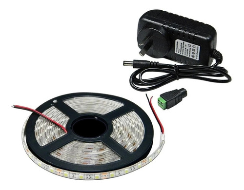 Tira Led 5050 Blanco Frio Exterior 5m + Fuente + Conector