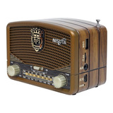 Parlante Radio Nisuta Ns-rv16 Diseño Retro Vintage Bluetooth