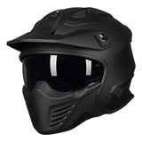 Ilm Casco Abierto Para Motocicleta 3/4 Medio Para Ciclomotor