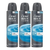 Kit 3 Desodorantes Antitranspirante Dove Cuidado Total 150ml
