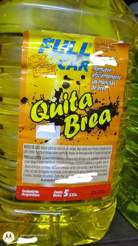 Quita Brea Full Car X 1 Litroremovedor De Brea,grasa