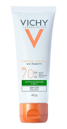 Protetor Solar Purify Sem Cor Fps70 40g Vichy