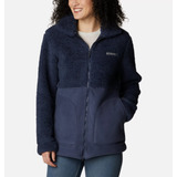 Exclusiva Chaqueta Columbia Polar Y Sherpa Modelo Winter Pass Original Super Térmico Color Azul Nocturno Medidas En La Descripción