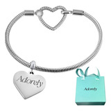 Pulsera Para Charms Corazón Inoxidable Adorely