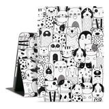 Funda Para iPad 10.2 Cutebricase Con Soporte Multiángulo Ani