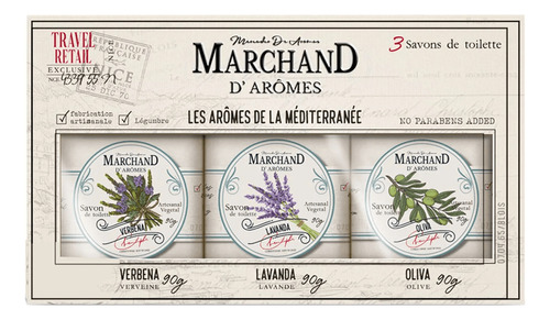 Jabones Marchand D' Arômes Aromas Del Mediterraneo 3 U. Set