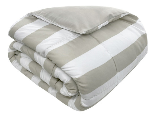 Acolchado 1 Plaza Twin Rayado Sensacion Duvet Varios Colores