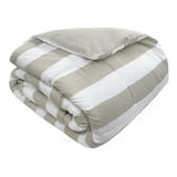 Acolchado 1 Plaza Twin Rayado Sensacion Duvet Varios Colores