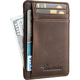 Billetera Tarjetero Para Hombre Cuero Genuino Card Holder 