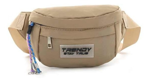 Riñonera Trendy Bolsillo Frontal Tira Cierres Amplia Unisex