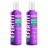 Shampoo Matizador Violeta + Tratamiento Keratina Nefertiti®
