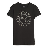 Polera Algodon Puma Ess+ Graphic Tee Negro Mujer