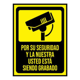   Señalización Aviso Camaras De Seguridad Medidas 30x40