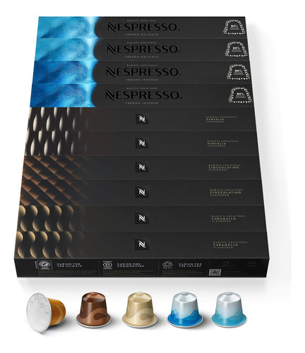 Nespresso Capsulas Originalline, Paquete Variado Barista, 10