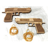 Pistola Freefire De Madera  Mdf Tira Ligas Corte Laser 