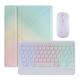 Funda Degradado+teclado Rgb+mouse Para iPad 6th 5th 9.7''