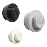 Lego Perchero De Pared, Set De 3 Colores, Blanco/negro/gris