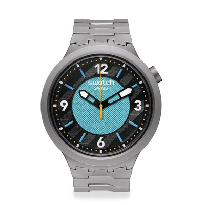 Reloj Swatch Frostbloom Sb07s116g Correa Gris Bisel Gris Fondo Gris | Meses sin interés